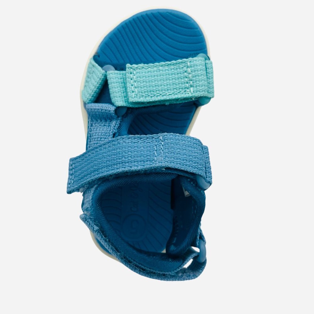 Toddler Boys' Tory Hook And Loop Heel Strap Blue Sandals Cat & Jack Size 9 - Picture 6 of 7